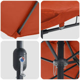 Ombrello da giardino Terracotta 385 x 209 x 244 cm Tessuto