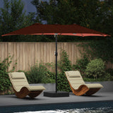 Ombrello da giardino Terracotta 385 x 209 x 244 cm Poliestere