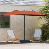 Ombrello da giardino Terracotta 385 x 209 x 244 cm Poliestere