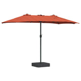 Ombrello da giardino Terracotta 385 x 209 x 244 cm Poliestere