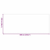 Tappeto da esterno ARAKIL Grigio e bianco 250 x 600 cm PP