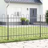 Recinzione per Giardino 2 pcs Grigio 3,4 x 1,2 m