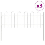 Recinzione per Giardino BOXTEL 3 pcs 5,1 x 0,6 m Bianco