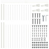Recinzione per Giardino 5 pcs Bianco 8,5 x 1,5 m