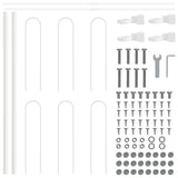Recinzione per Giardino BOXTEL 5 pcs 8,5 x 0,6 m Bianco