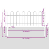 Recinzione per Giardino BOXTEL 5 pcs 8,5 x 0,6 m Bianco