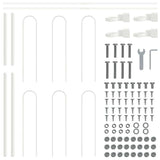 Recinzione per Giardino BOXTEL 5 pcs 8,5 x 1 m Bianco