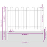 Recinzione per Giardino 5 pcs Bianco 8,5 x 1 m
