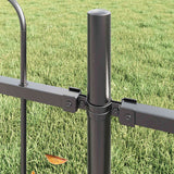 Recinzione per Giardino 6 pcs Grigio 10,2 x 1,5 m