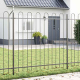 Recinzione per Giardino 6 pcs Grigio 10,2 x 1,5 m