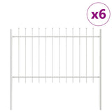 Recinzione per Giardino 6 pcs Bianco 10,2 x 0,8 m