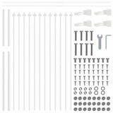 Recinzione per Giardino 6 pcs Bianco 10,2 x 0,8 m
