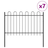 Recinzione per Giardino 7 pcs Grigio 11,9 x 1,2 m