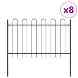 Recinzione per Giardino BOXTEL 8 pcs 13,6 x 1,2 m Grigio