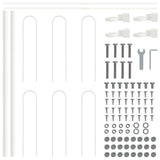 Recinzione per Giardino BOXTEL 8 pcs 13,6 x 0,6 m Bianco