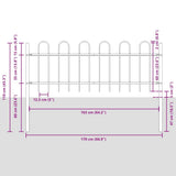 Recinzione per Giardino BOXTEL 8 pcs 13,6 x 0,6 m Bianco