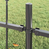 Recinzione per Giardino 9 pcs Grigio 15,3 x 1,5 m