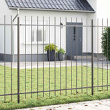 Recinzione per Giardino 9 pcs Grigio 15,3 x 1,5 m