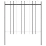 Recinzione per Giardino 9 pcs Grigio 15,3 x 1,5 m