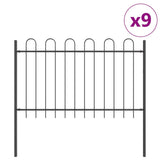 Recinzione per Giardino BOXTEL 9 pcs 15,3 x 1,2 m Grigio