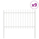 Recinzione per Giardino 9 pcs Bianco 15,3 x 0,8 m
