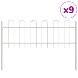 Recinzione per Giardino BOXTEL 9 pcs 15,3 x 0,6 m Bianco