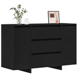Credenza con cassetto Nero 120 x 41 x 75 cm Legno truciolato