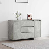 Credenza Grigio cemento 120 x 41 x 75 cm Legno truciolato