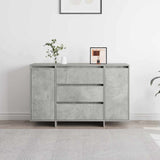 Credenza Grigio cemento 120 x 41 x 75 cm Legno truciolato