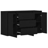 Credenza Rovere Nero 120 x 41 x 75 cm Legno truciolato