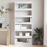 Armadio per Libri Bianco 80 x 30 x 198 cm Legno truciolato