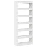 Armadio per Libri Bianco 80 x 30 x 198 cm Legno truciolato