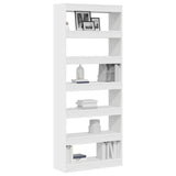 Armadio per Libri Bianco 80 x 30 x 198 cm Legno truciolato