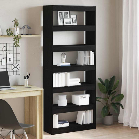 Libreria Nero 80 x 30 x 198 cm Legno truciolato
