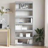 Libreria Grigio cemento 80 x 30 x 198 cm Legno truciolato