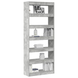 Libreria Grigio cemento 80 x 30 x 198 cm Legno truciolato