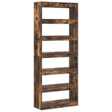 Armadio per Libri con lo scaffale Rovere fumé 80 x 30 x 198 cm