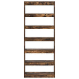Armadio per Libri con lo scaffale Rovere fumé 80 x 30 x 198 cm
