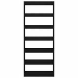 Armadio per Libri con lo scaffale Rovere Nero 80 x 30 x 198 cm