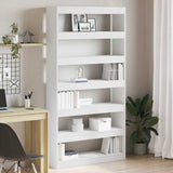 Armadio per Libri Bianco 100 x 30 x 198 cm Legno truciolato
