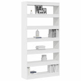 Armadio per Libri Bianco 100 x 30 x 198 cm Legno truciolato