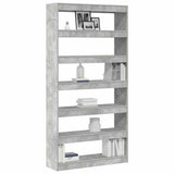 Armadio per Libri Grigio cemento 100 x 30 x 198 cm