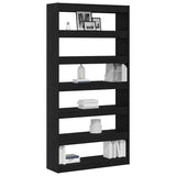 Armadio per Libri Rovere Nero 100 x 30 x 198 cm