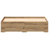 Struttura del letto Rovere artigianale 135 x 190 cm
