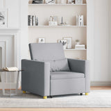 Divano letto estraibile singolo Grigio chiaro 90 x 165 x 87 cm