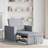 Divano letto estraibile singolo Grigio chiaro 90 x 165 x 87 cm