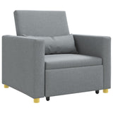 Divano letto estraibile singolo Grigio chiaro 90 x 165 x 87 cm