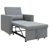 Divano letto estraibile singolo Grigio chiaro 90 x 165 x 87 cm