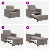 Divano letto estraibile singolo Talpa 90 x 165 x 87 cm Tessuto