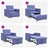 Divano letto estraibile singolo Blu Jeans 90 x 165 x 87 cm